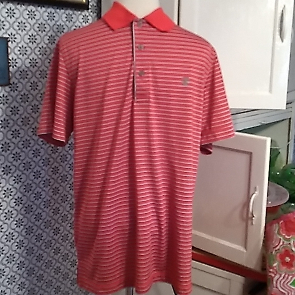 Izod golf ⛳ polo shirt red stripped